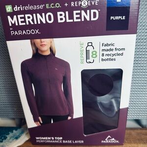 Paradox Purple Women's Merino Blend Base Layer